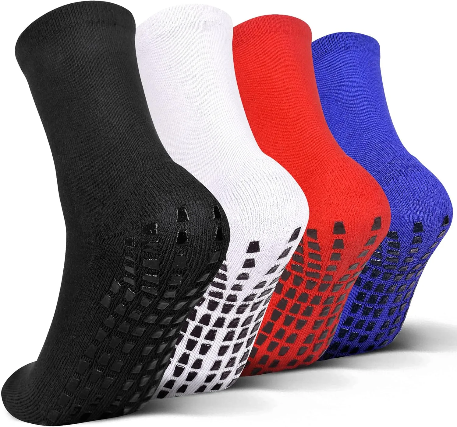 Grip Socks For Kids(4-16 Years Old) Youth Boys & Girls, Cushioned Sport Athletic Hospital Socks