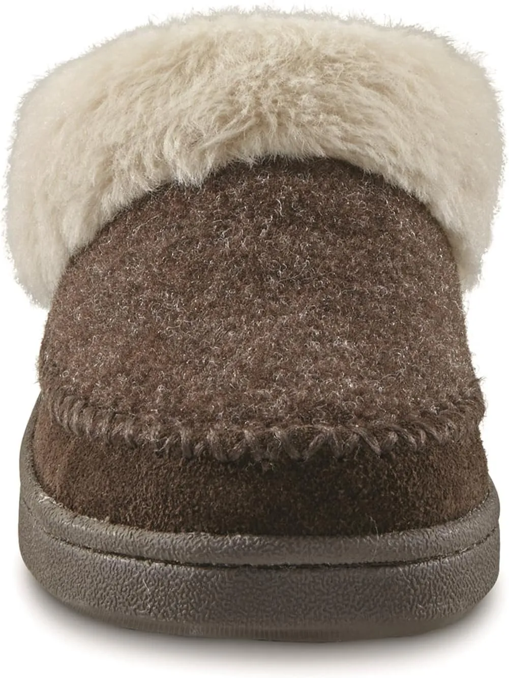 Guide Gear Womens Faux Fur Collar Clog Slippers, Plaid, Fur-Lined, Warm, Slip-On, Lounge Shoes, Bedroom House Slippers, Indoor and Outdoor