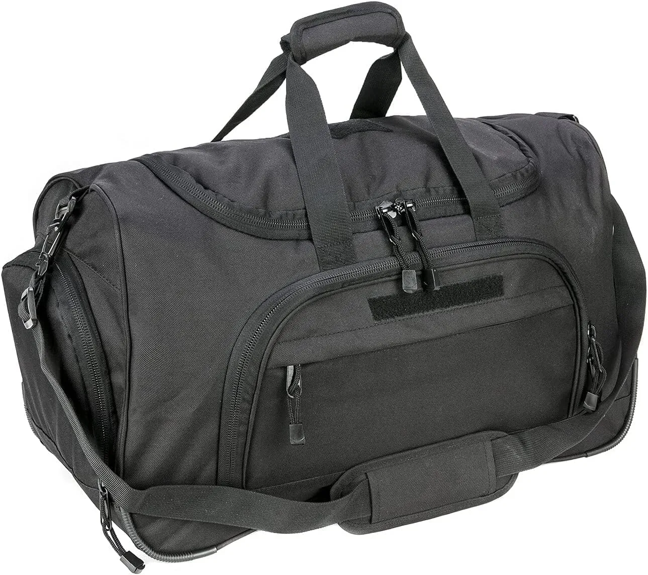 Gym Bag for Women & Men Tactical Duffle Military Weekender Work Out Lightweight Waterproof Sports Tote Shoe Pocket Black