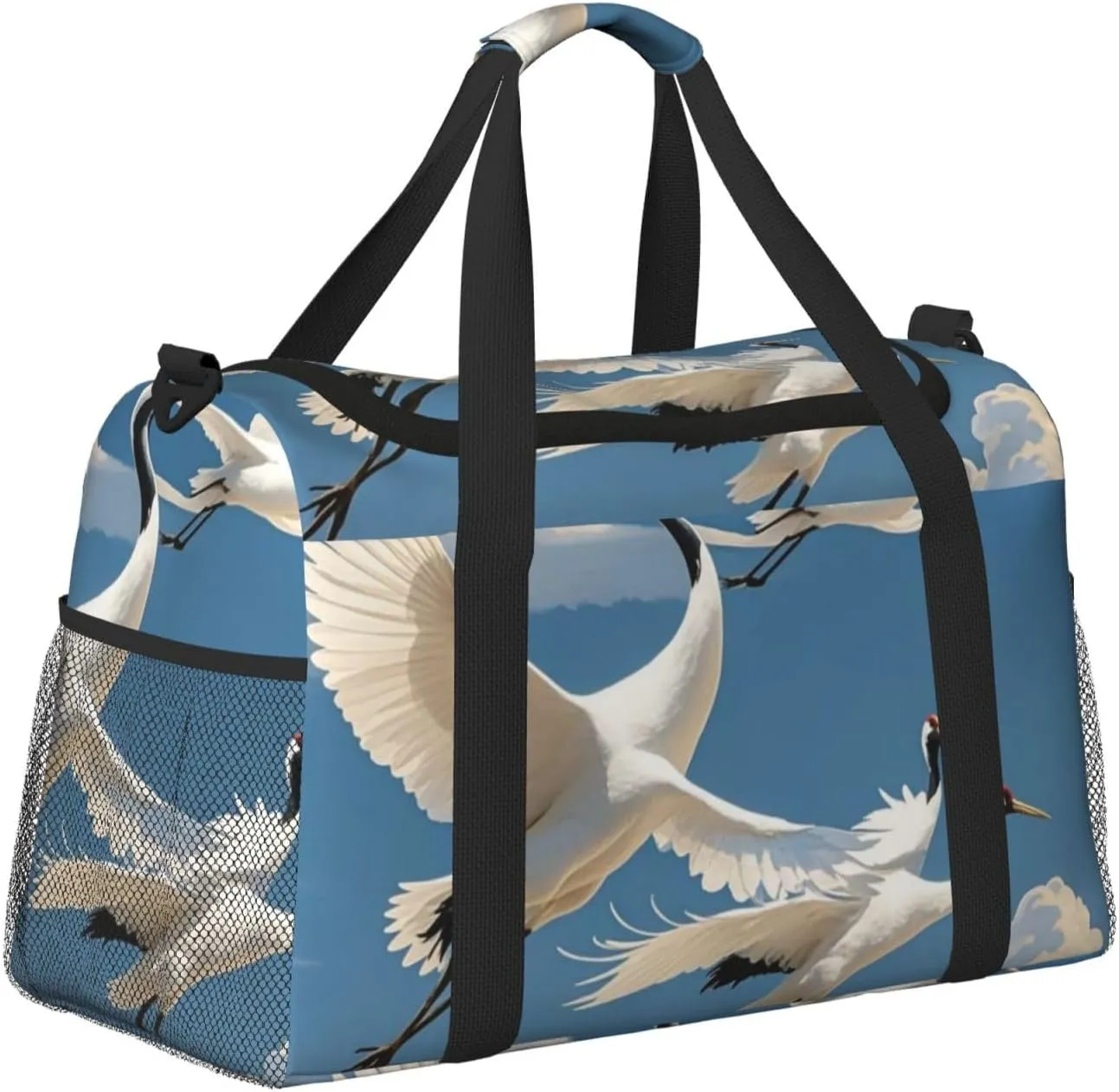 Gym Bag Three Pelicans Duffel Bag for Men Women Travel Overnight Bag with Shoe Compartment Workout Bags