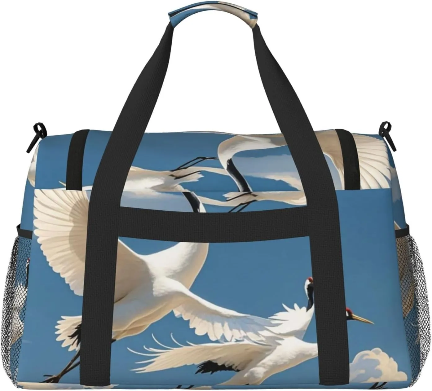 Gym Bag Three Pelicans Duffel Bag for Men Women Travel Overnight Bag with Shoe Compartment Workout Bags