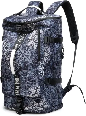 Gym Duffle Bag Waterproof black Laptop Backpack Suitable for Hiking, Fishing, Travel 40L Large Capacity Trendy Cool Lightweight Backpack for Men and Women
