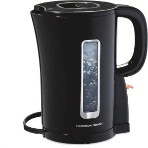 Hamilton Beach 41038 Electric Tea Kettle, Water Boiler & Heater, Cordless Serving, Auto-Shutoff Dry Protection, 1500 Watts for Fast Boiling, 1.7 Liter, Black