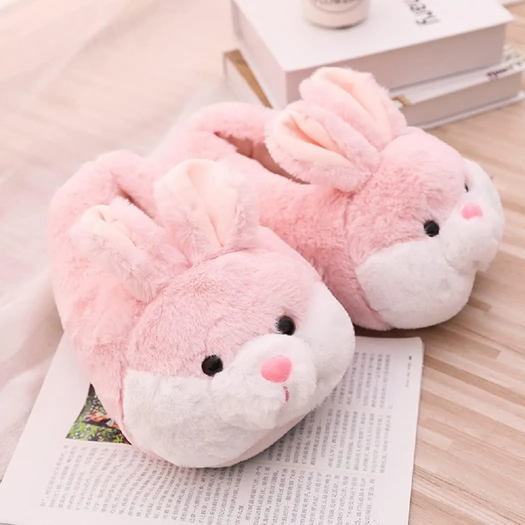 HANDKEI Women's Bunny Slippers - Funny Animal Indoor Plush Slippers