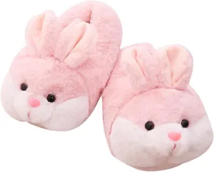 HANDKEI Women's Bunny Slippers - Funny Animal Indoor Plush Slippers