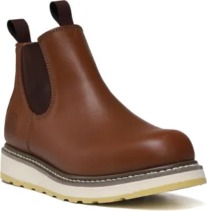 HANDPOINT Slip-on Soft Toe Work Boot for Men, SURETRACK Leather Slip Resistant Durable Breathable Work Boot 84985