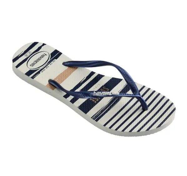 HAVAIANAS SLIM NAUTICAL - WHITE.NAVY.WHITE