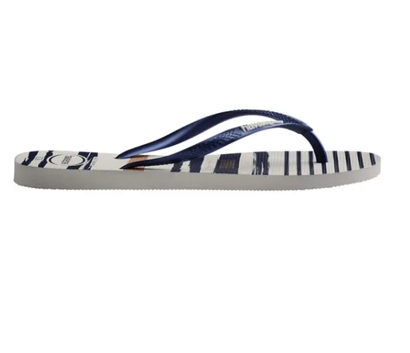 HAVAIANAS SLIM NAUTICAL - WHITE.NAVY.WHITE
