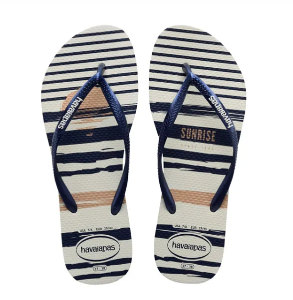 HAVAIANAS SLIM NAUTICAL - WHITE.NAVY.WHITE