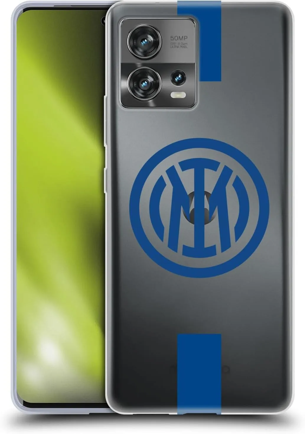 Head Case Designs Officially Licensed Inter Milan Stripes Logo Soft Gel Case Compatible with Motorola Moto Edge 30 Fusion