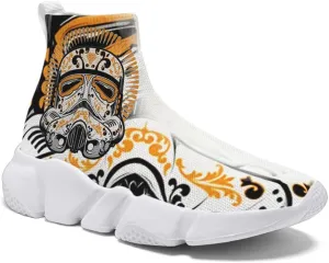 Hetios Mens Walking Shoes Graffiti Sneakers Running Shoes Sock Shoes Lightweight Comfy Breathable Multicolor