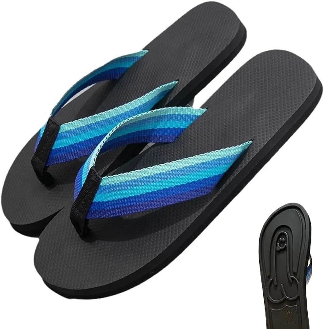 Hidden Flops, Funny Parody Creative Hidden Flip Flops, Non Slip Quick-Dry Beach Sandals, Outdoor Athletic Slippers Flip Flops Novelty Gift (Blue, 11)