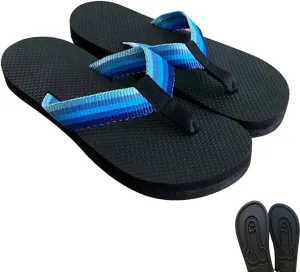 Hidden Pencil Flip Flops, Hidden Shaped Flops, Funny Print Flip Flop for Women Men,Creative Summer Beach Comfort Qui, Spoof Novelty Quick-Dry Slides(Blue,5-6 Women/4.5-5 Men)