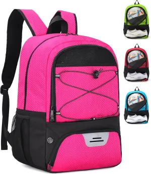 HMLIN Soccer Backpack,Basketball Backpack with Ball Compartment &Shoe Compartment,Sports Bag for Basketball,Soccer,Football& Volleyball