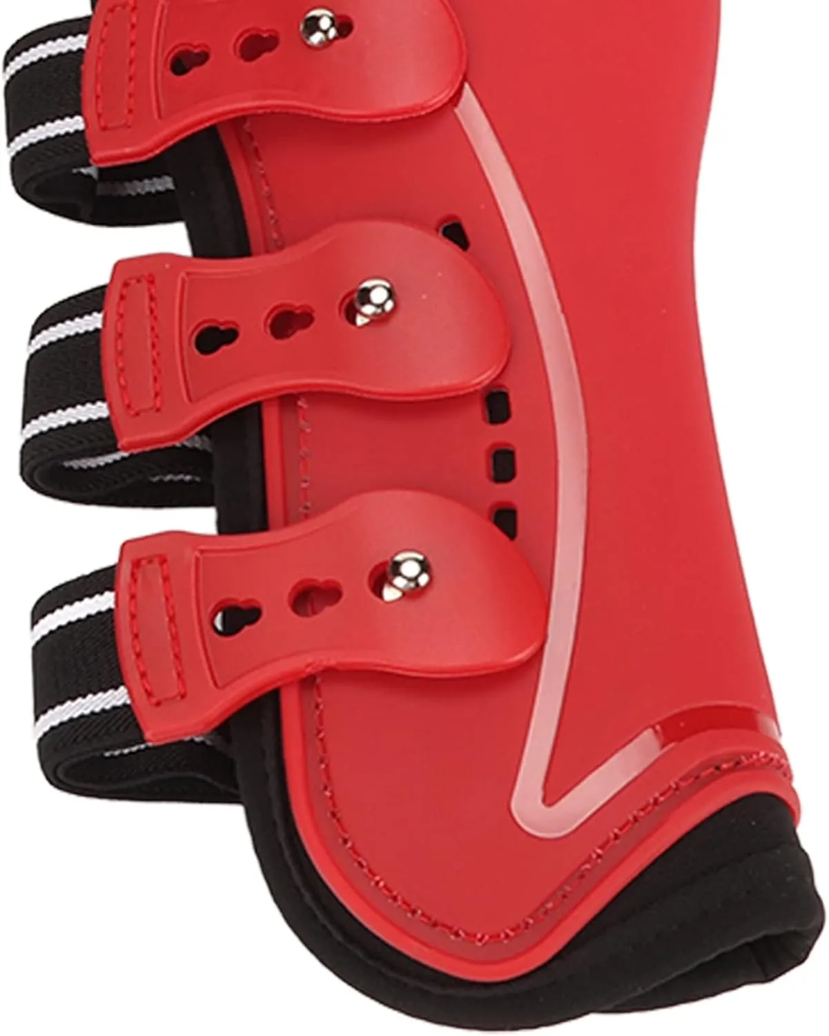 Horse Front and Rear Protective Boot, Fit Double Elastic Straps Ventilation Holes Soft Shock Absorbing Horse Leg Protector