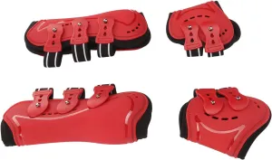 Horse Front and Rear Protective Boot, Fit Double Elastic Straps Ventilation Holes Soft Shock Absorbing Horse Leg Protector