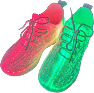 Hot Dingding Fiber Optic LED Shoes for Women Men Light Up Sneakers for Adult USB Charging Flashing Luminous Trainers Shoes