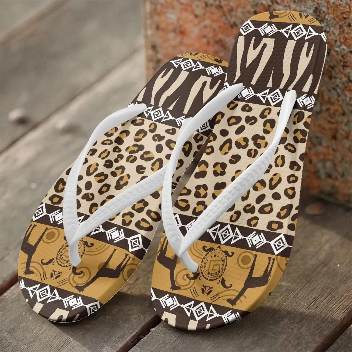 Howilath Gothic Skull Print Women Flip Flops Pool Beach Thong Sandals Soft Bathroom Shower Shoes with Arch Support