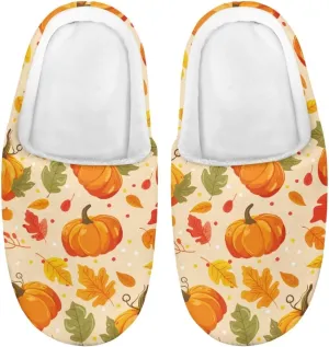 Howilath Maple Leaves Print Unisex Big Kids Little Kids Slippers with Non-slip Rubber Sole for Big Boys Girls