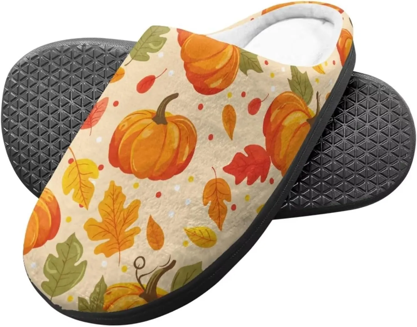 Howilath Maple Leaves Print Unisex Big Kids Little Kids Slippers with Non-slip Rubber Sole for Big Boys Girls