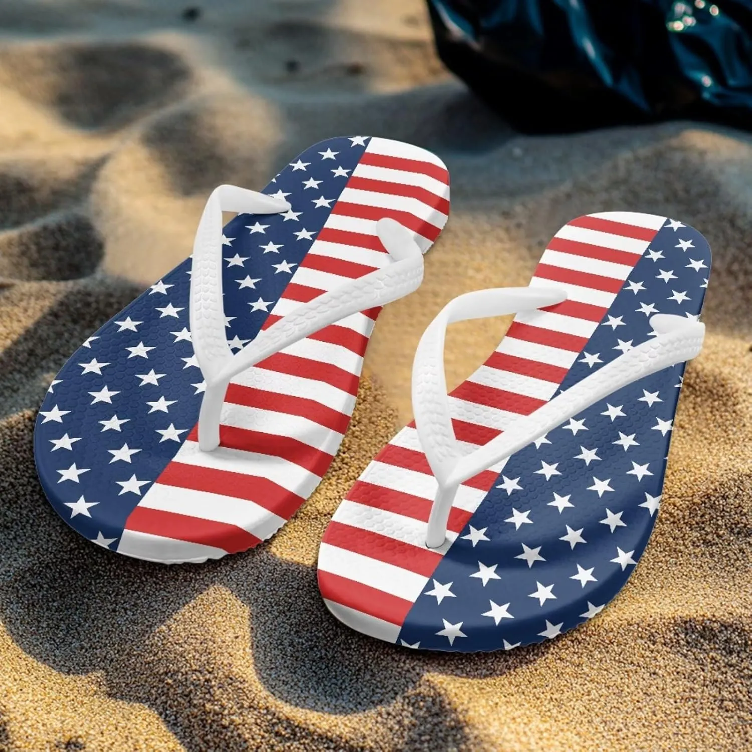 Howilath Women's Flip Flops Summer Travel Beach Slippers with EVA Sole Casual Non-Slip Thong Sandals Size 5-9