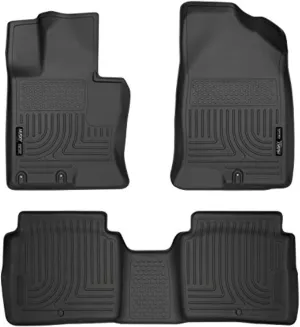 Husky Liners Weatherbeater Floor Mats | Fits 2011-2015 Kia Optima | Front & 2nd Row, 3-pc Black - 99691