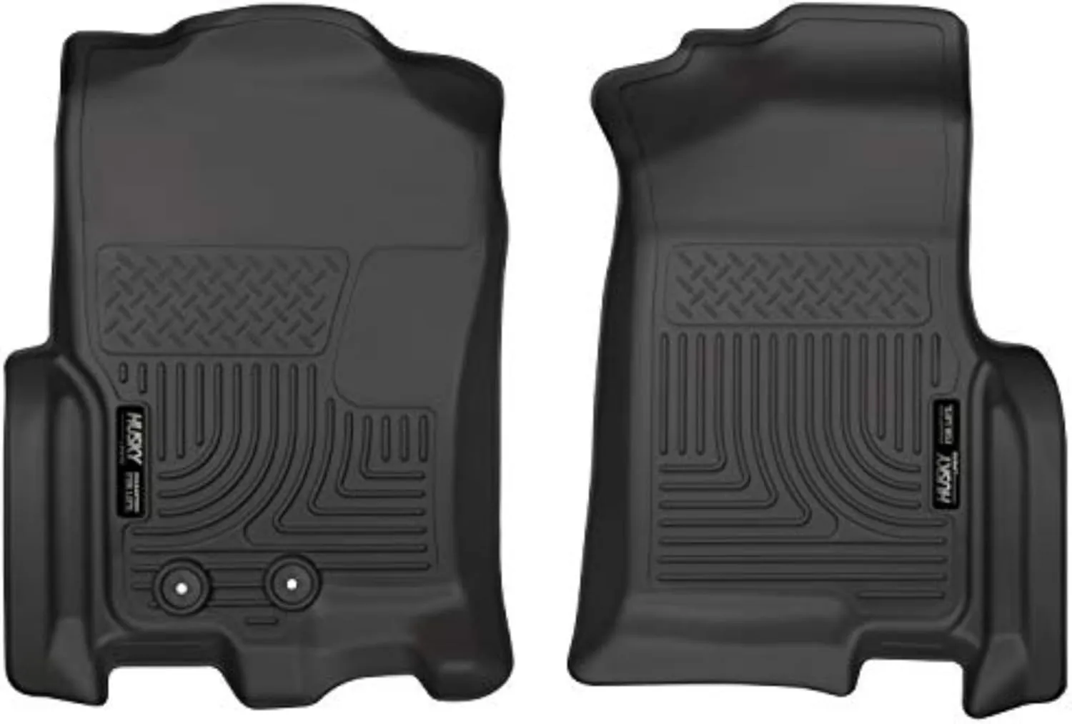 Husky Liners Weatherbeater Floor Mats | Fits 2011-2017 Ford Expedition (incl. 15-17 EL Platinum); 2011-2015 Lincoln Navigator Base; 2011-2017 Navigator L/Reserve/Select | Front Row, 2-pc Black - 18371