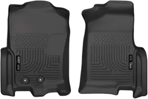 Husky Liners Weatherbeater Floor Mats | Fits 2011-2017 Ford Expedition (incl. 15-17 EL Platinum); 2011-2015 Lincoln Navigator Base; 2011-2017 Navigator L/Reserve/Select | Front Row, 2-pc Black - 18371