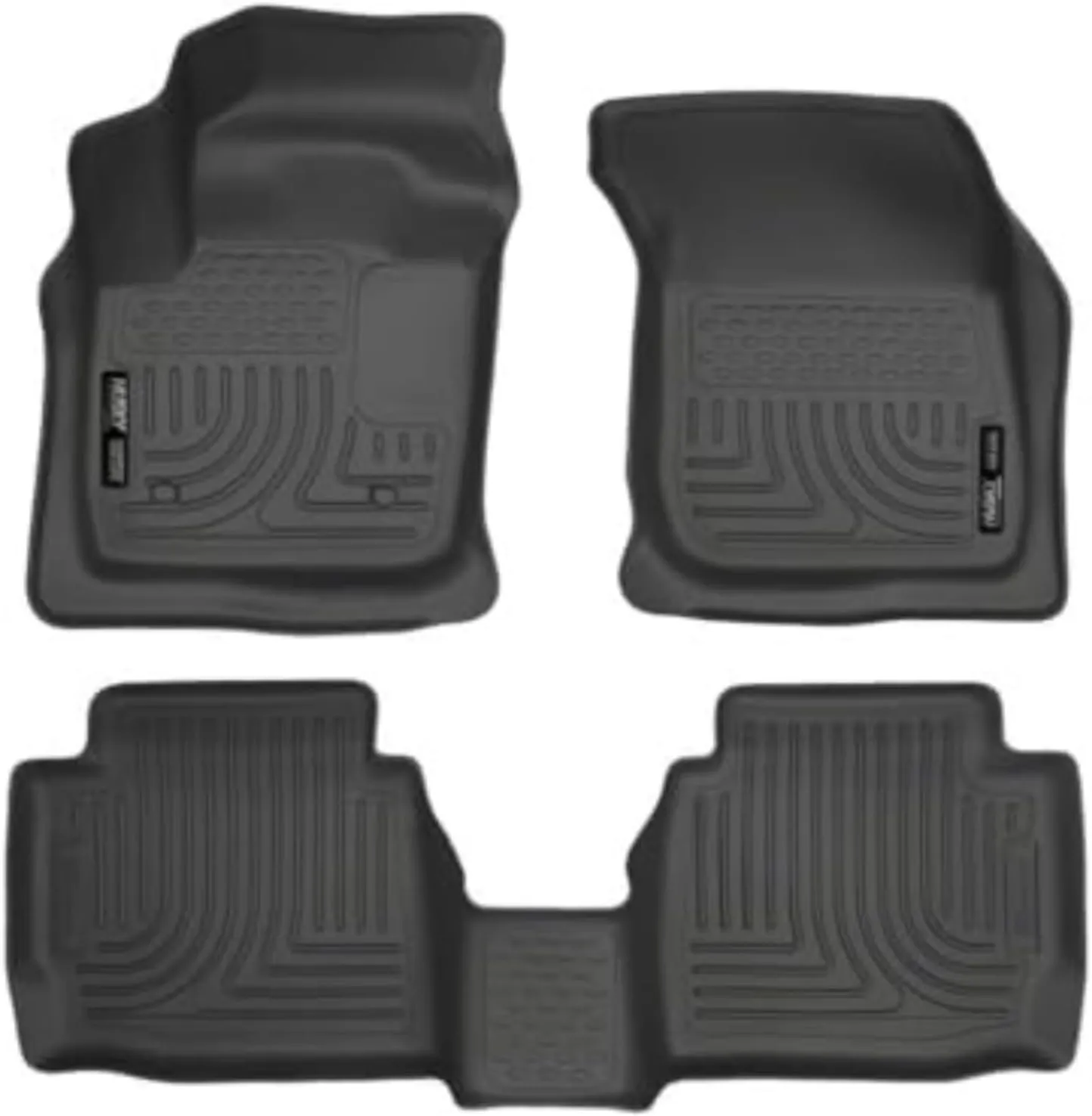 Husky Liners Weatherbeater Floor Mats | Fits 2013 - 2016 Ford Fusion & Lincoln MKZ | Front & 2nd Row, 3-pc Black - 99751