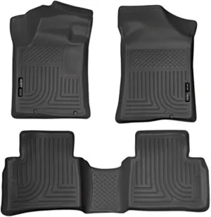 Husky Liners Weatherbeater Floor Mats | Fits 2013-2018 Nissan Altima | Front & 2nd Row, 3-pc Black - 99641