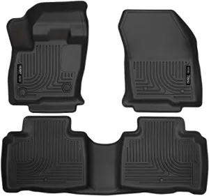 Husky Liners Weatherbeater Floor Mats | Fits 2016-2018 Lincoln MKX; 2019-2023 Lincoln Nautilus | Front & 2nd Row, 3-pc Black - 99311