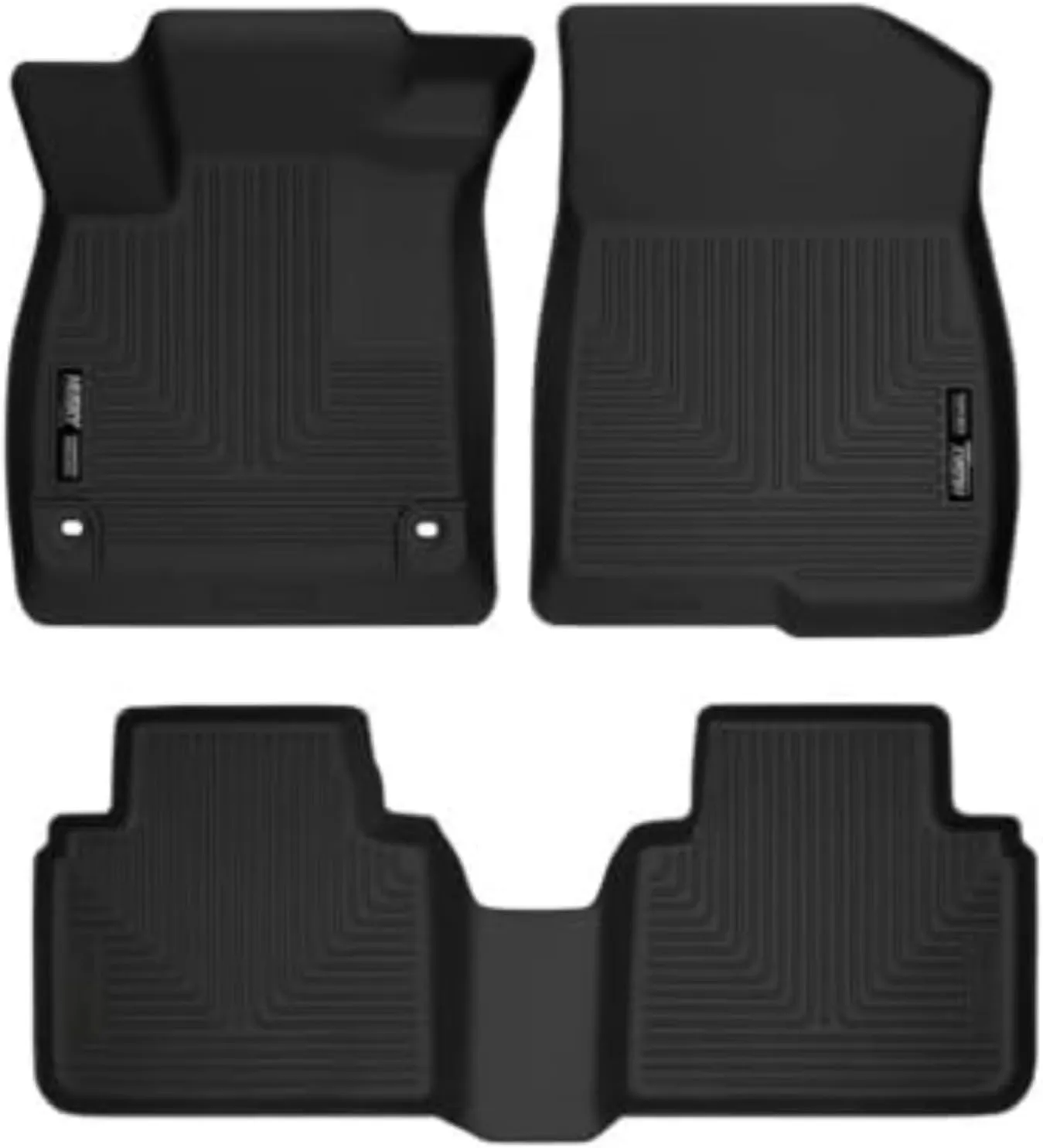 Husky Liners Weatherbeater Floor Mats | Fits 2018 - 2022 Honda Accord Sedan | Front & 2nd Row, 3-pc Black - 95741