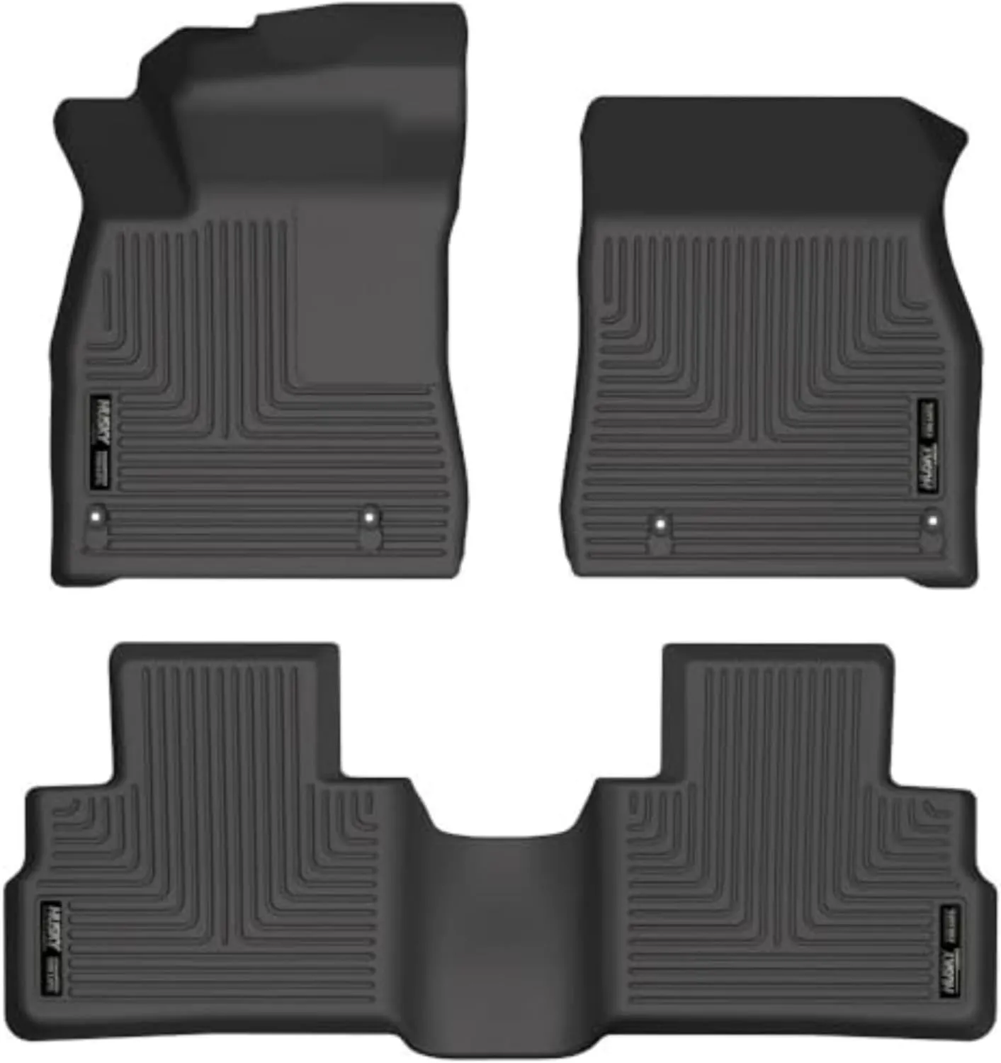 Husky Liners Weatherbeater Floor Mats | Fits 2020-2024 Nissan Sentra | Front & 2nd Row, 3-pc Black - 95061