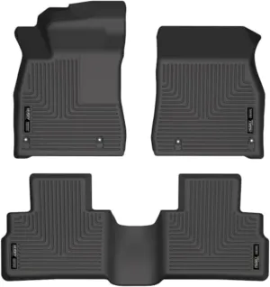 Husky Liners Weatherbeater Floor Mats | Fits 2020-2024 Nissan Sentra | Front & 2nd Row, 3-pc Black - 95061