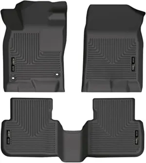 Husky Liners Weatherbeater Floor Mats | Fits 2022-2024 Honda Civic Hatchback/Sedan; 2023-2024 Acura Integra Hatchback | Front & 2nd Row, 3-pc Black - 95521