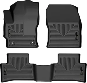 Husky Liners Weatherbeater Floor Mats | Fits 2022-2024 Toyota Corolla Cross (Front Wheel Drive Only) | Front & 2nd Row, 3-pc Black - 95291