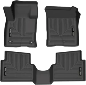 Husky Liners Weatherbeater Floor Mats | Fits 2022-2025 Ford Maverick | Front & 2nd Row, 3-pc Black - 95051