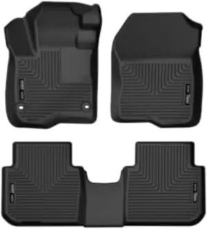 Husky Liners Weatherbeater Floor Mats | Fits 2023-2024 Honda CR-V (Includes Hybrid Models) | Front & 2nd Row, 3-pc Black - 99411