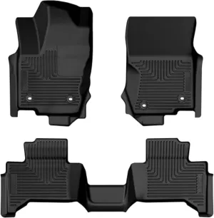 Husky Liners Weatherbeater Floor Mats | Fits 2024-2025 Toyota Land Cruiser; 2024-2025 Lexus GX550 | Front & 2nd Row, 3-pc Black - 95971