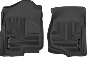 Husky Liners X-act Contour Floor Mats | Fits 2017-2024 Nissan Titan Crew Cab Pickup, 2016-2024 Nissan Titan XD Crew Cab Pickup | 2nd Row, 1-pc Black - 55461