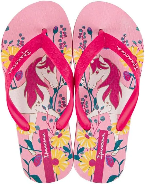 Ipanema Temas XIV Kids Flip Flops - Comfortable & Stylish Unisex Flip Flops for Kids, Bright & Colorful Prints, Non-Slip Sole, Durable, Water Resistant, Easy to Clean