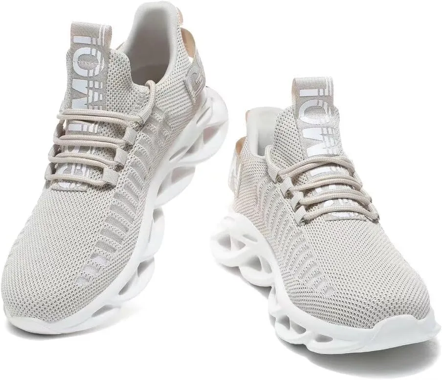 Jakcuz Women's Lace Up Walking Shoes Breathable Ultra Lightweight Sport Casual Ladies Girls Fashion Platform Sneakers