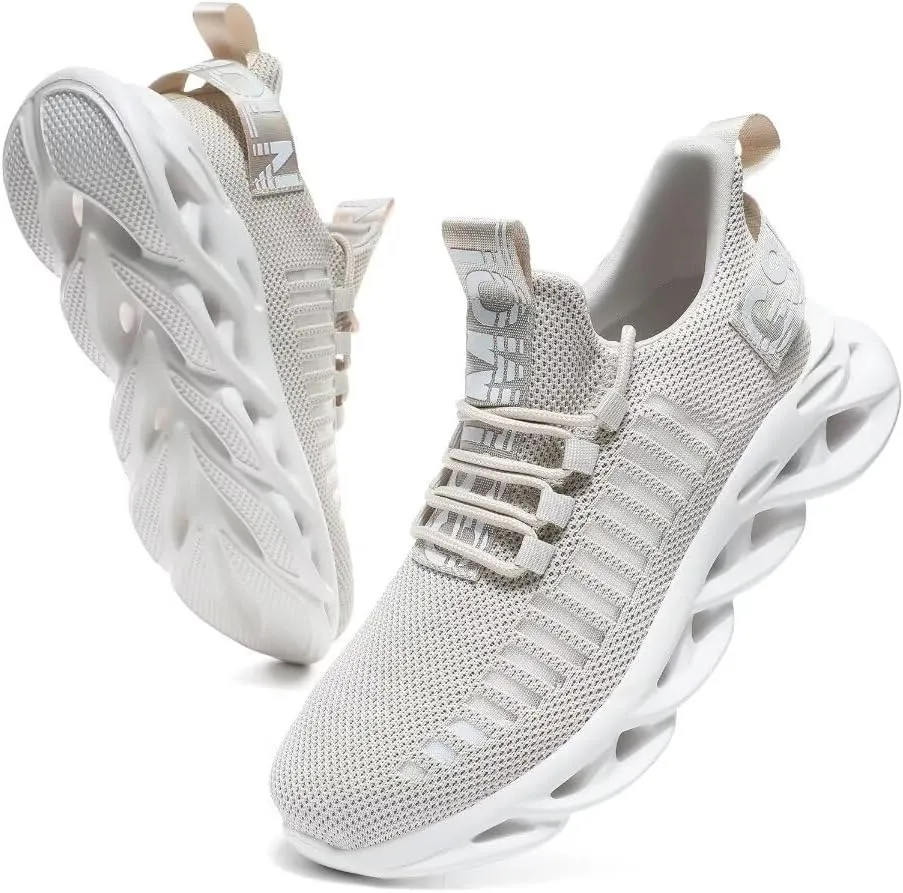 Jakcuz Women's Lace Up Walking Shoes Breathable Ultra Lightweight Sport Casual Ladies Girls Fashion Platform Sneakers