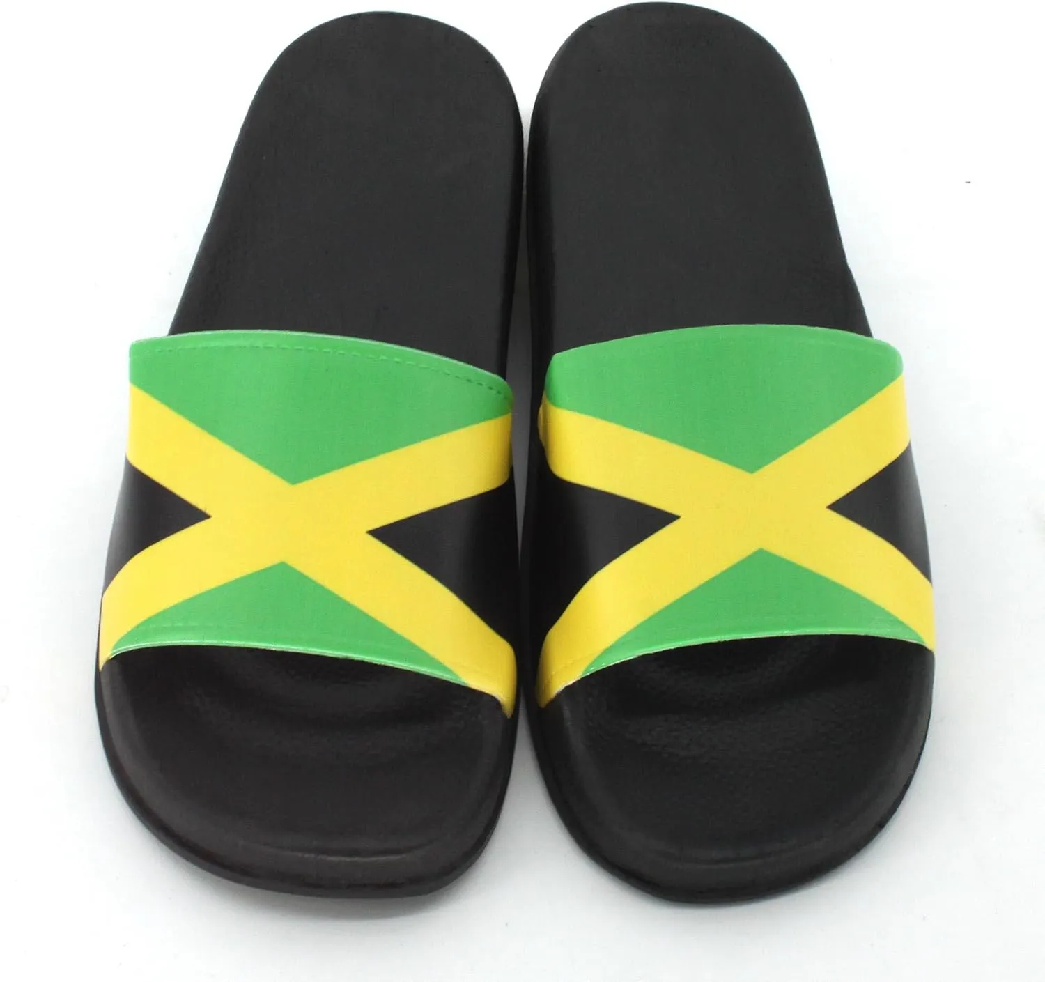 Jamaican Rasta Reggae RGY Caribbean Slippers Sandals for Women and Men Sandals Open Toe Soft Cushioned Non-Slip for Indoor & Outdoor