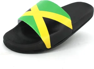 Jamaican Rasta Reggae RGY Caribbean Slippers Sandals for Women and Men Sandals Open Toe Soft Cushioned Non-Slip for Indoor & Outdoor