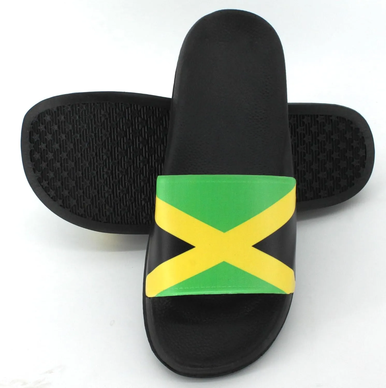 Jamaican Rasta Reggae RGY Caribbean Slippers Sandals for Women and Men Sandals Open Toe Soft Cushioned Non-Slip for Indoor & Outdoor