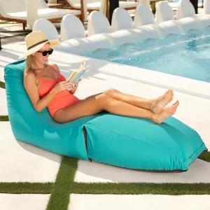 Jaxx Outdoor Prado Bean Bag Lounge Chair, Solid, Lagoon Blue