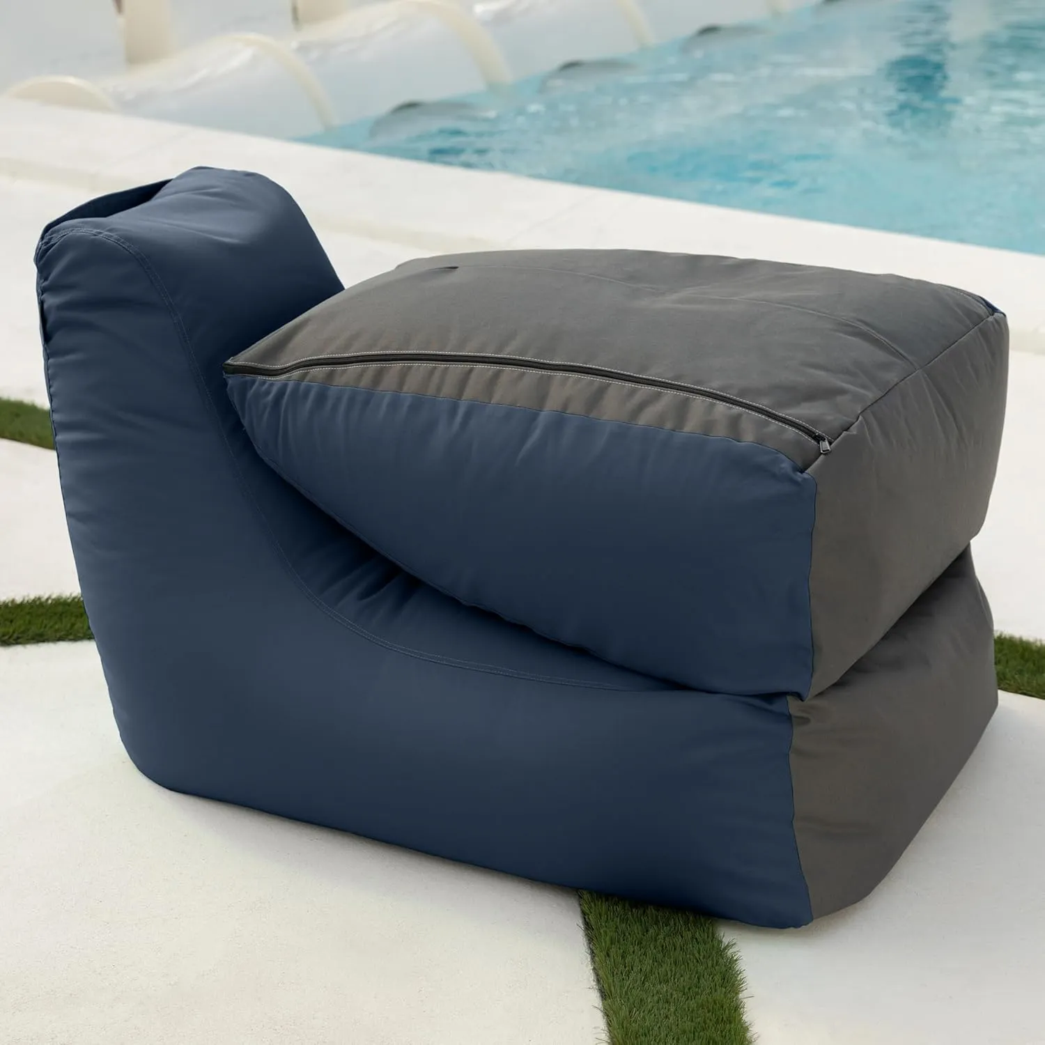 Jaxx Prado Outdoor Chaise Lounge, Navy