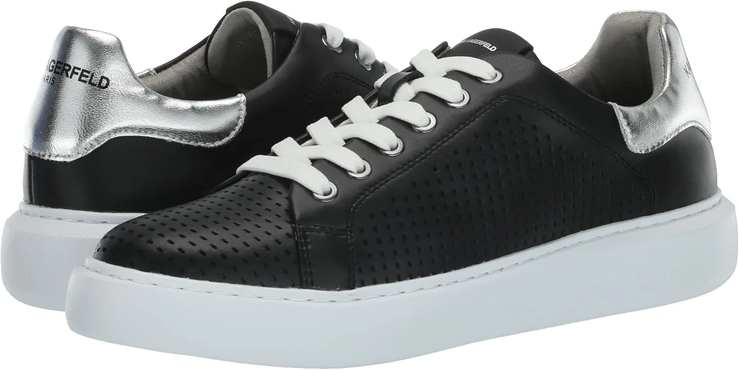 Karl Lagerfeld Paris Men's Recylced Leather Lace Up Sneaker