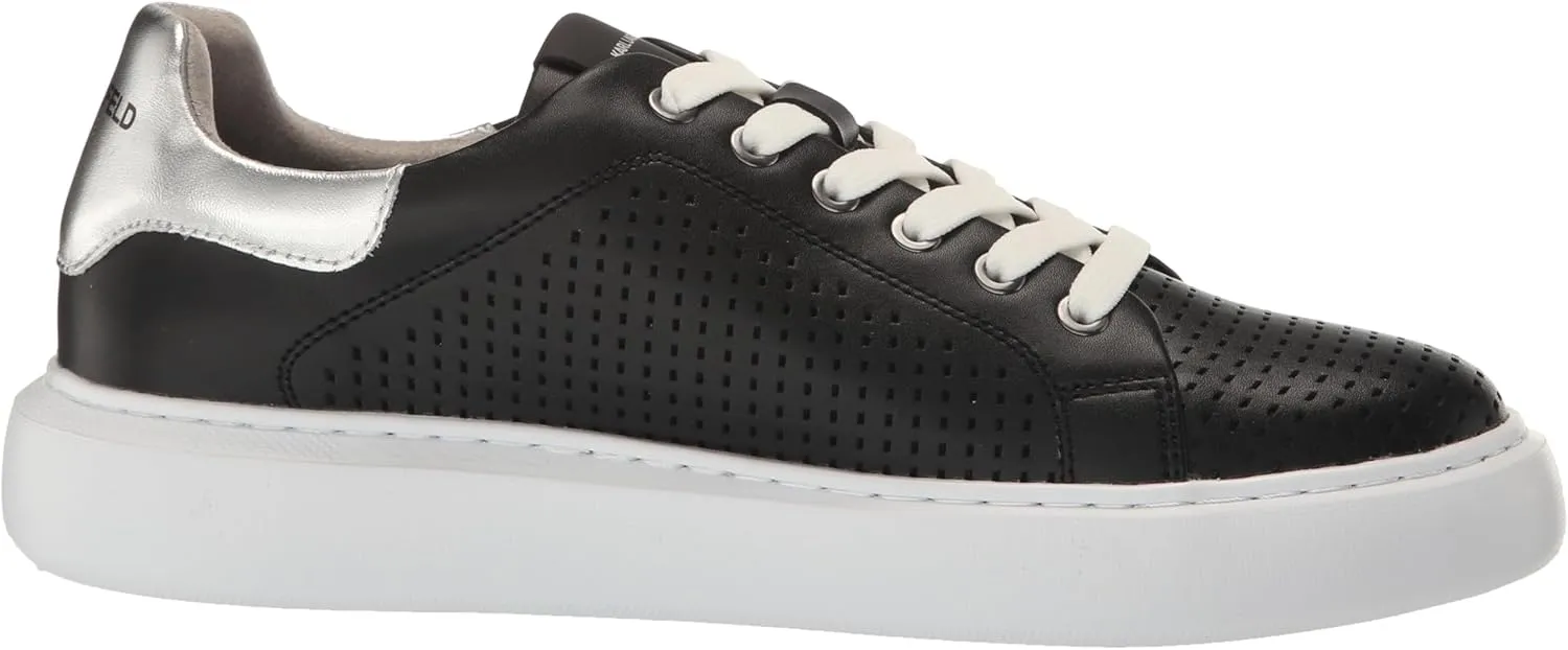 Karl Lagerfeld Paris Men's Recylced Leather Lace Up Sneaker